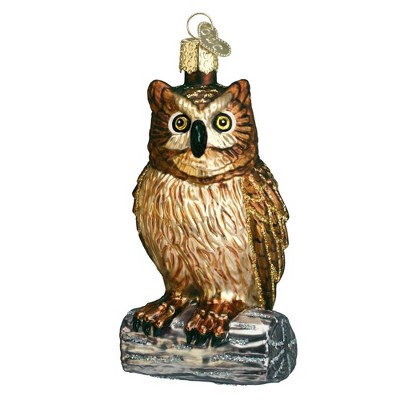 Old World Christmas Wise Old Owl Glass Blown Ornament for Christmas Tree