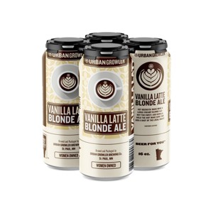Urban Growler Vanilla Latte Blonde Ale Beer - 4pk/16 fl oz Cans - 1 of 3