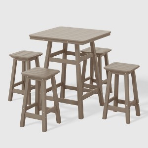 WestinTrends Malibu All Weather Hdpe Outdoor Patio Counter Height Dining Set (5-Piece) - 1 of 4