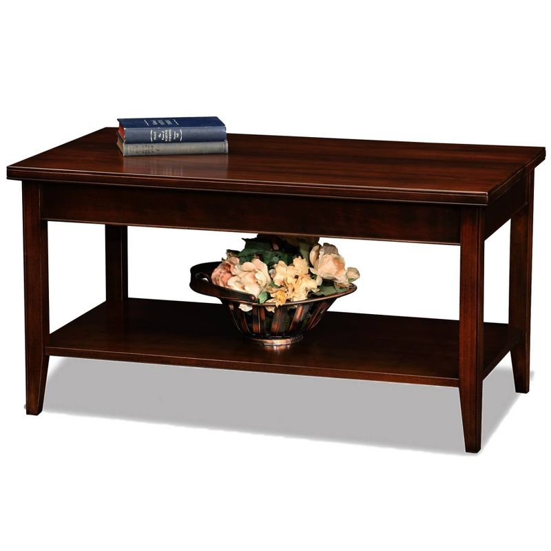 Laurent Condo/Apartment Coffee Table Chocolate Cherry Finish - Leick Home, 1 of 11