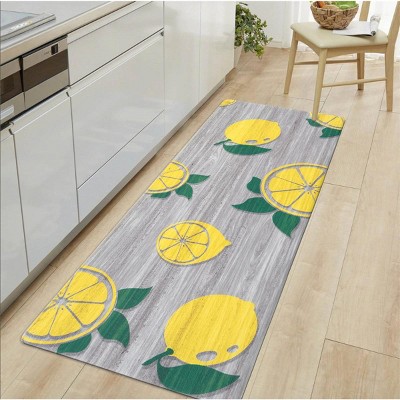 Gray Synthetic Non-slip Rectangular Anti-fatigue Kitchen Mat