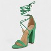 Charles Albert Women's High Heeled Dressy Strappy Lace Up Block Heels for Women – Open Toe, Gladiator, Comfy 4-Inch Heeled Sandals - 3 of 4
