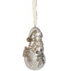 Roman Mosaic Style Snowman Christmas Ornament  - 4" - Silver - 4 of 4
