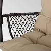 Malia Outdoor Wicker Hanging Chair with Stand Brown/Tan - Christopher Knight Home: Patio Swing, Weather-Resistant - 3 of 4