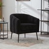 Lyngins Chenille Barrel Accent Chairs,Upholstered Arm Chairs with Metal Legs and Channel Tufted Back for Living Room,Bedroom - 4 of 4