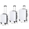 Karl Home 3in1 Multifunctional Large Capacity Traveling Storage Suitcase Luggage Set White - 3 of 4