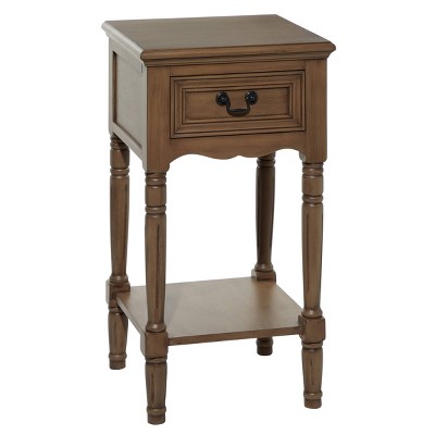 Traditional Wood Accent Table Brown - Olivia & May