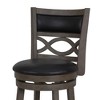 New Classic Furniture,Manchester 24" Wood Counter Stool With Black Pu Seat In Ant Gray - 4 of 4