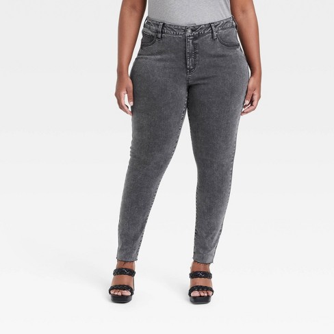 Women's High-waisted Slim Fit Leggings - Ava & Viv™ Black Xxl : Target