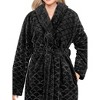 PAVILIA Short Robes for Women, Plush Soft Bathrobe Womens Lightweight, Fluffy Fuzzy Robe Knee Length, Shower Spa - 3 of 4