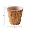 LunaLulinlk Rattan Bathroom Wastebasket Indoor Trash Cans Brown - 2 of 4