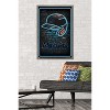 Trends International MLB Miami Marlins - Neon Helmet 23 Framed Wall Poster Prints - 2 of 4