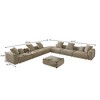 WJShome Modular Sectional Sofa with Ottomans,8 Seater Corduroy V Shaped Reversible Corner Couch,181.73" Convertible Sofa & Couch - 3 of 4