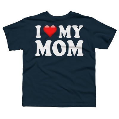 Boy's Design By Humans I Love My Mom Bold Text By ArmyTee T-Shirt
