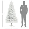 NAYSAYE 6ft Unlit Artificial Christmas Tree with 1000 Realistic Branch Tips Auto Open Design for Indoor Holiday Decor, White, 43.3"*43.3"*70.9" - 3 of 4