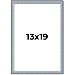 PosterPalooza | Textured Blue Picture Frame - UV Acrylic, Foam Board Backing, Hanging Hardware - 1 of 4