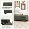 Lyngins Fabric Storage Bench, Bed Bench in Textured Fabric, Flip-Lid Ottoman with Storage, Rectangular Entryway Bench with Birch Wood Legs - 3 of 4