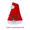 Unique Bargains Christmas Hat Polyester Non-Woven Fabric Red 10.83"x15.35" 1 Pc - 3 of 4