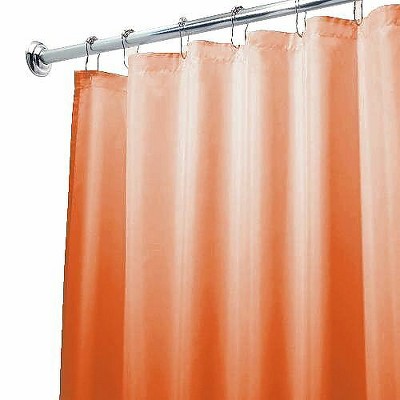 orange fabric shower curtain