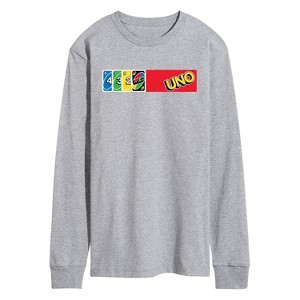 Men's - UNO - Card Spread Long Sleeve Graphic T-Shirt - 1 of 4