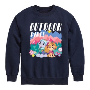 Boys' - Paw Patrol - Outdoor Vibes Graphic Long Sleeve Fleece Sweatshirt - 1 of 4