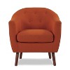 PAGED Polyester Accent Chairs,Arm Chair with Button Tufted and Espresso Finish Legs,Comfy Chairs for Living Room,Bedroom - 3 of 4