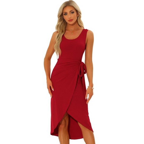 Target red cheap wrap dress