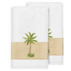Linum Home Textiles 100% Turkish Cotton COLTON Embellished Towel Set - 1 of 3