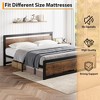 Bed Frame with Wooden Headboard, Industrial Bed Platform Metal Bedframe No Box Spring Needed, Easy Assemble Noise Free - 4 of 4