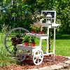 Sunnydaze 3-Tiered Fir Wood Plant Stand with Chalkboard - 44.25” H - White - 3 of 4