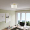 Livex Lighting Meridian 1 - Light Semi-Flush Mount in  Satin Brass - 4 of 4