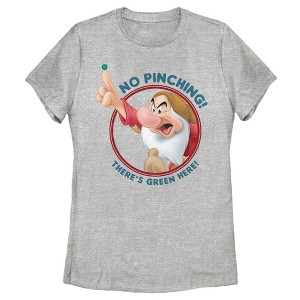 Women's Snow White and the Seven Dwarves Grumpy St. Patrick's Day No Pinch There is Green There T-Shirt - 1 of 4