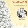 QingMoon 7.5FT Prelit Artificial Christmas Tree with Snow Frosted Branches and Warm White LED Lights, Auto Open for Holiday Decoration - 3 of 4