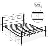 Garvee Queen/King Bed - with Headboard and Footboard, Metal Slat Support, Storage Platform, No Box Spring, Black - 2 of 4