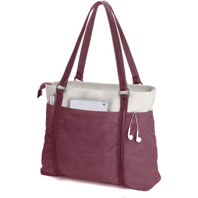Paaaawaters Women's Work Bag with Laptop Compartment Zipper Pockets Teacher Green