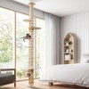 Sevobal Pet Tower, Floor to Ceiling Cat Tower with Platforms and Scratching Posts, Adjustable Height Pillar for Indoor Cats, Brown, 8.25"*8.25"*98.5" - 2 of 4