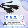 SatelliteSale Universal Heavy Duty Computer Power Cable Male NEMA 5-15P to Female IEC C5 or C13/C14 Universal Wire Black PVC Cord - 2 of 4