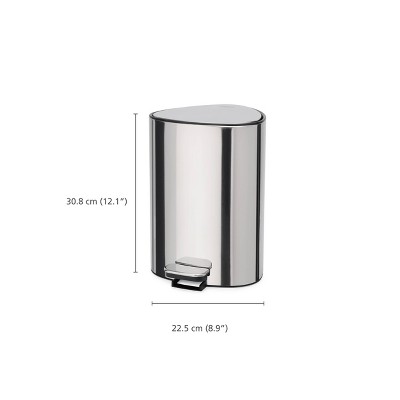 Joseph Joseph 5L Silver Stainless Steel Pedal Trash Can