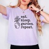 Simply Sage Market Women's Eat Sleep Garden Repeat Short Sleeve Relaxed Fit Cropped Tee - 2 of 4