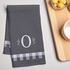 Personalization Mall Black & White Plaid Waffle Weave Kitchen Towel - 2 of 4