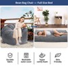 Bean Bag Chair for Adults, Giant Bean Bag Bed with Washable Corduroy Cover, Convertible Bean Bag Chair Bed from Beanbag to Floor Mattress - 4 of 4