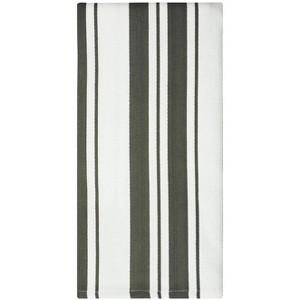 MU Kitchen 100% Cotton Basket Weave Stripe Dishtowel, 20 by 30-Inches - 1 of 1