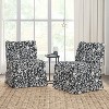 Fabrizius Transitional Upholstered Slipper Chair Set of 2 with Washable Slipcover and Solid Wood Legs | HULALA HOME - 2 of 4