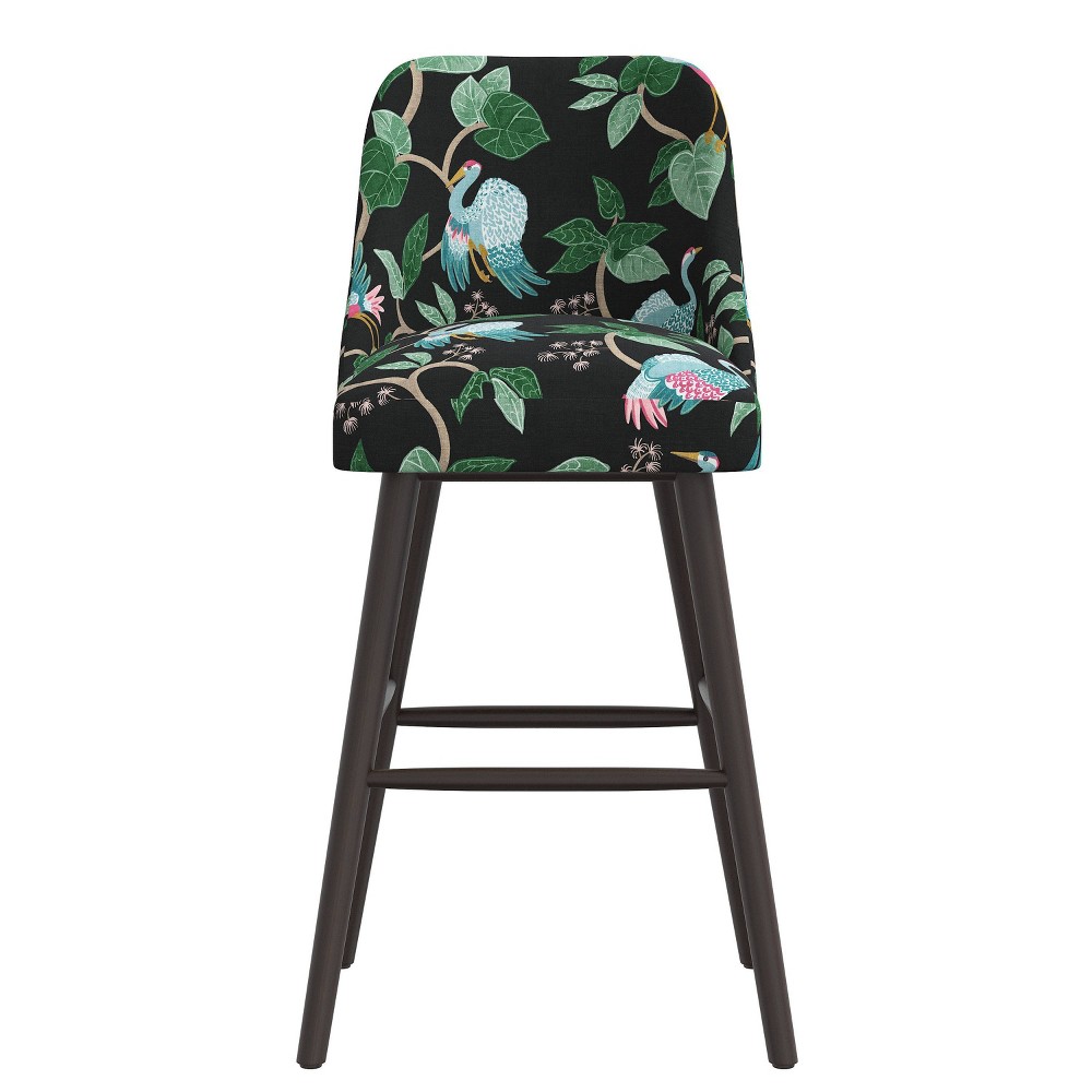 Photos - Chair Skyline Furniture Sherrie Rounded Back Barstool in Pattern Josephine Chino