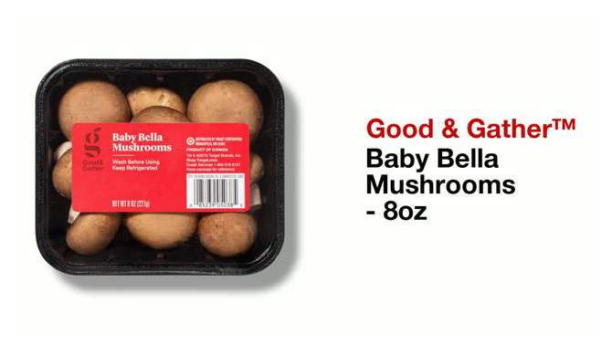 Baby Bella Mushrooms - 8oz - Good &#38; Gather&#8482;, 2 of 5, play video