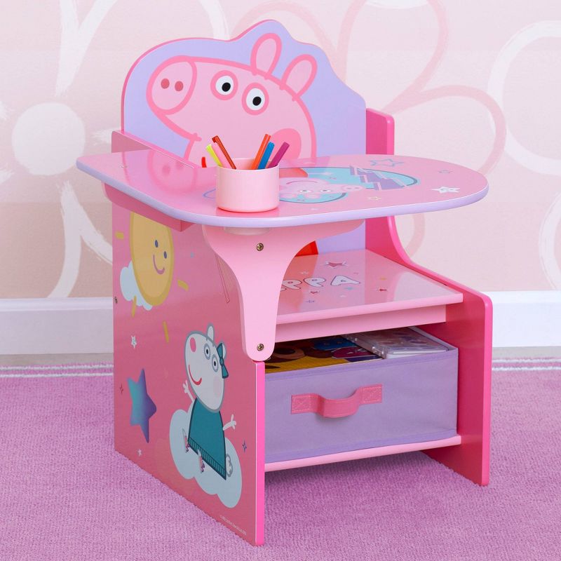 Peppa Pig Kids&#39; Chair Desk with Storage Bin - Delta Children, 3 of 16