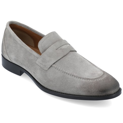 Thomas & Vine Bishop Medium And Wide Width Apron Toe Penny Loafer Grey ...