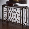 Filagree Side Table Brown - Stylecraft: Signature Collection, Elegant Metal & Wood Design, Storage for Entryway or Hallway - 2 of 4