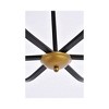 Elegant Lighting Trey 36 inch pendant in black and brass - 4 of 4