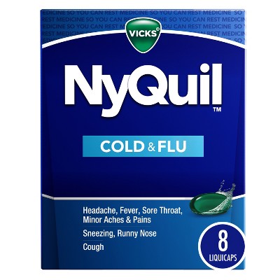 Vicks NyQuil Cold & Flu Liquicaps, 8 Count